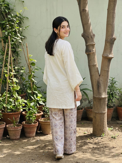 AFSANE 2pcs Stitched Emb Cotton [D-4490]