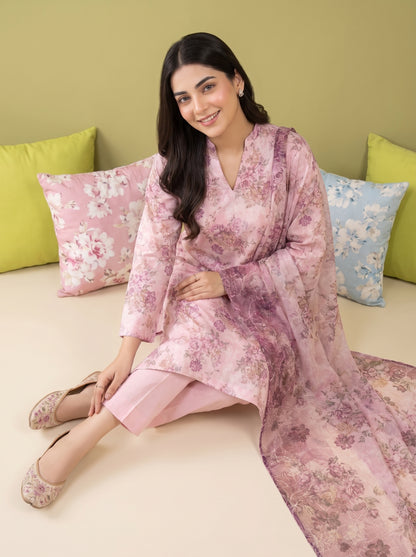 KHOYA 3pcs Un-Stitched Printed Lawn [D-5425]