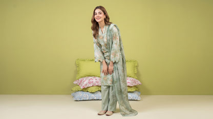 KHOYA 3pcs Un-Stitched Printed Lawn [D-5430]
