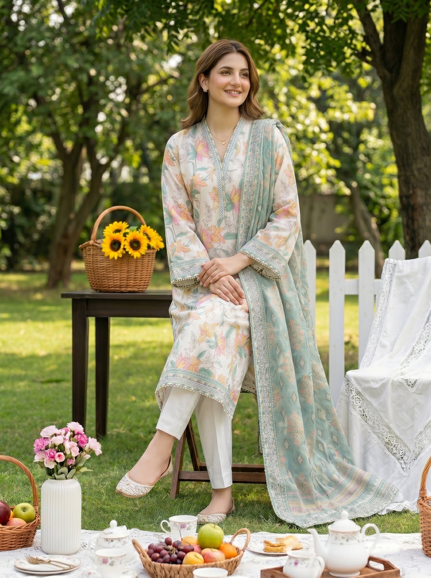 Mirage Stitched Digital Printed Lawn [D-4169]