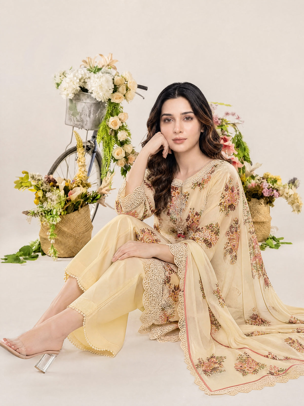 REEM 3pcs Un-Stitched Emb Printed Lawn [D-4041]