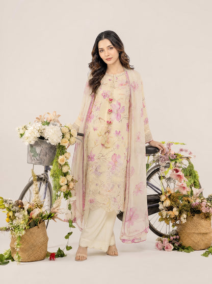 REEM 3pcs Un-Stitched Emb Printed Lawn [D-4043]