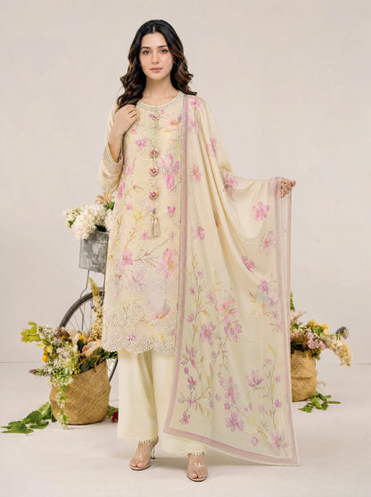 REEM 3pcs Un-Stitched Emb Printed Lawn [D-4043]
