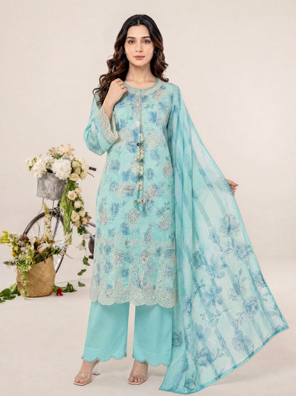 REEM 3pcs Un-Stitched Emb Printed Lawn [D-4044]