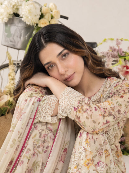 REEM 3pcs Un-Stitched Emb Printed Lawn [D-4045]