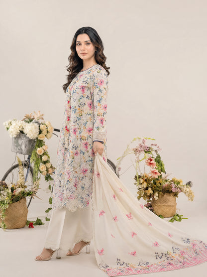 REEM 3pcs Un-Stitched Emb Printed Lawn [D-4046]