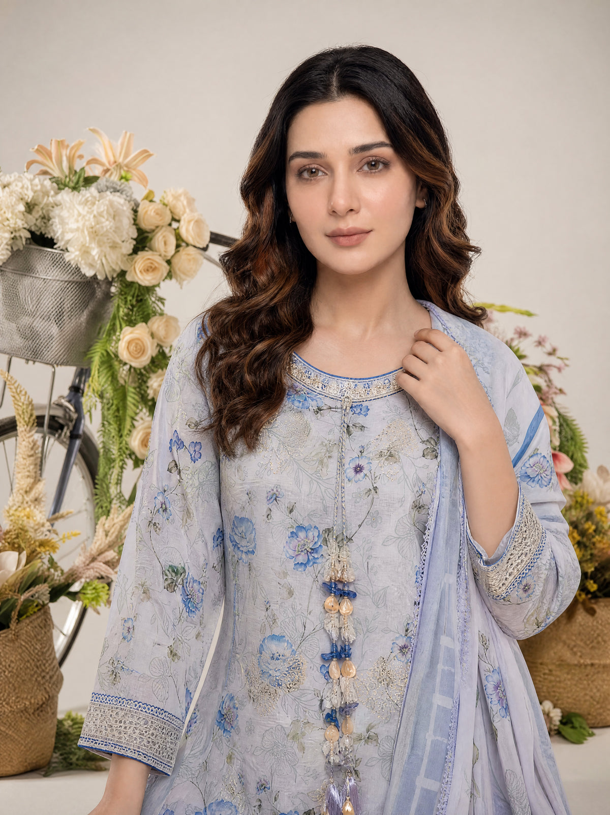 REEM 3pcs Un-Stitched Emb Printed Lawn [D-4047]