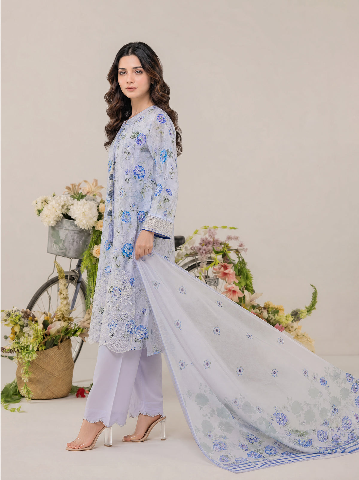 REEM 3pcs Un-Stitched Emb Printed Lawn [D-4047]