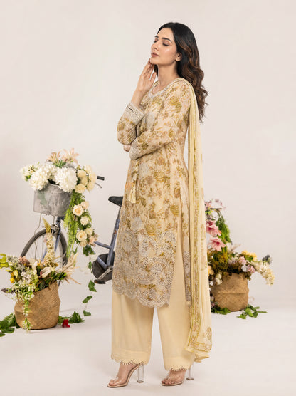 REEM 3pcs Un-Stitched Emb Printed Lawn [D-4048]
