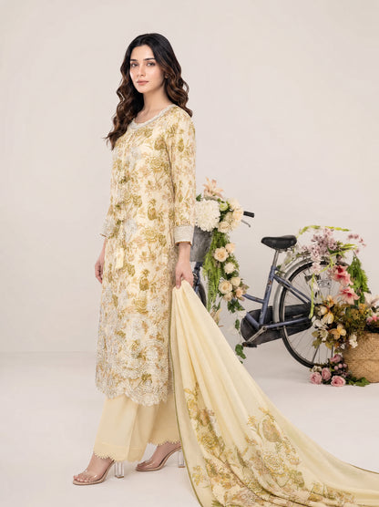 REEM 3pcs Un-Stitched Emb Printed Lawn [D-4048]