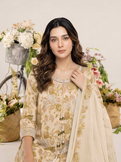 REEM 3pcs Un-Stitched Emb Printed Lawn [D-4048]