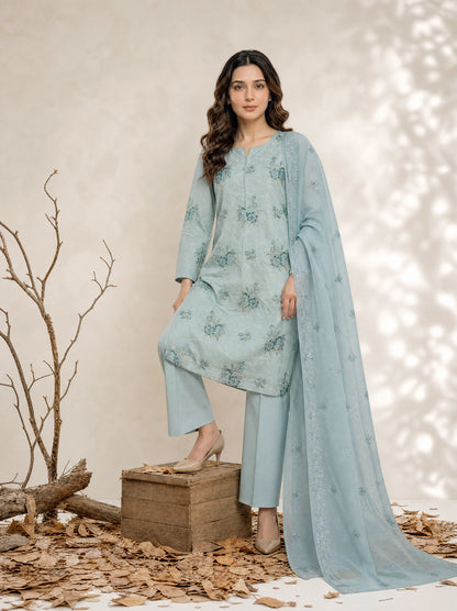ZARIA 3pcs Un-Stitched Emb Cambric [D-4376]