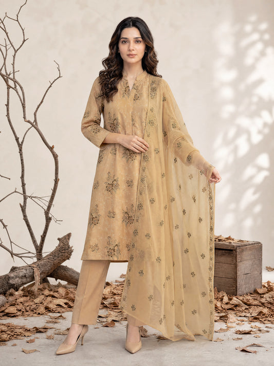 ZARIA 3pcs Un-Stitched Emb Cambric [D-4378]