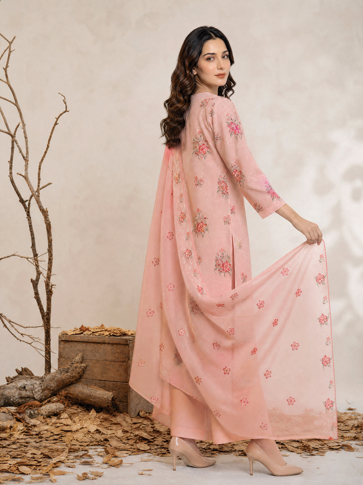 ZARIA 3pcs Un-Stitched Emb Cambric [D-4379]