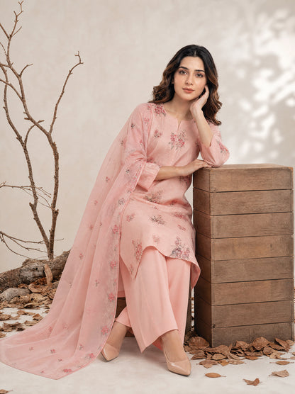 ZARIA 3pcs Un-Stitched Emb Cambric [D-4379]