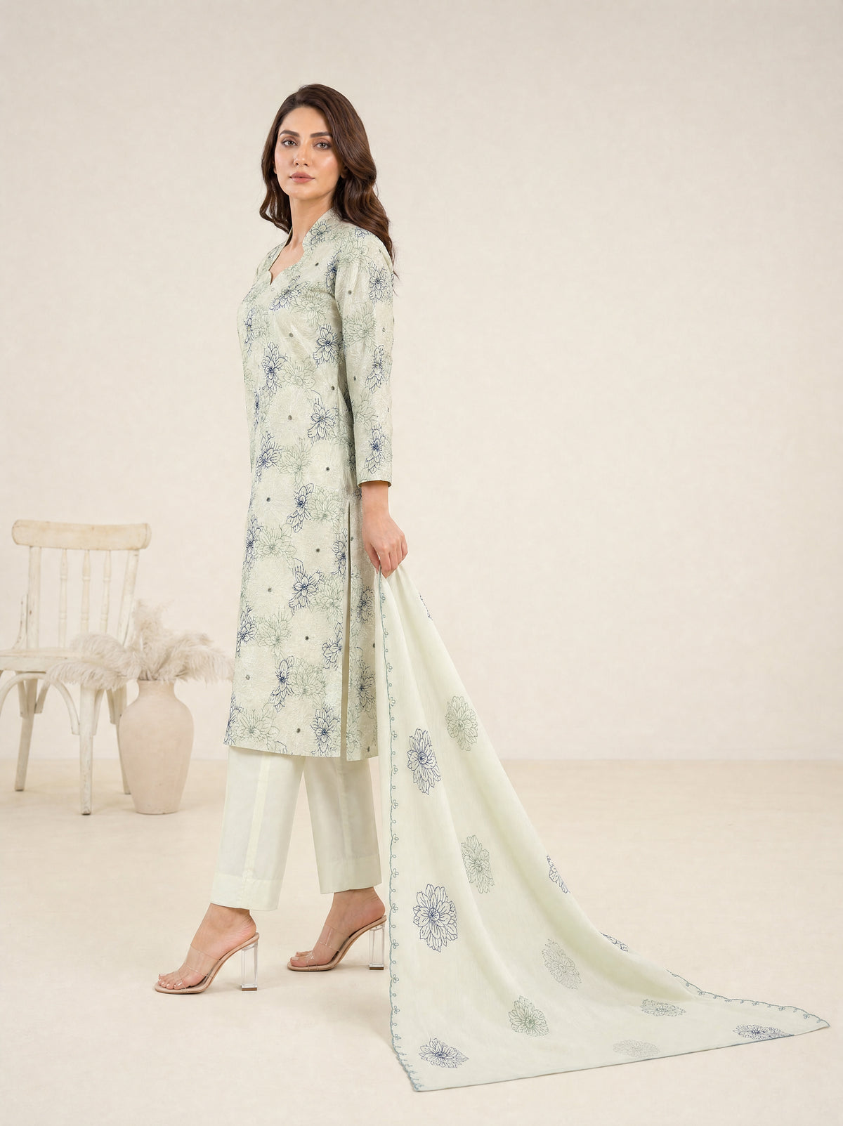 AYRA 3pcs Un-Stitched Emb Cambric [D-4481]