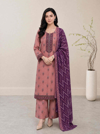 Melis 3pcs Un-Stitched Printed Lawn [D-4574]