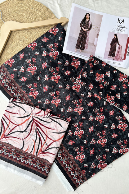 Melis 3pcs Un-Stitched Printed Lawn [D-4575]