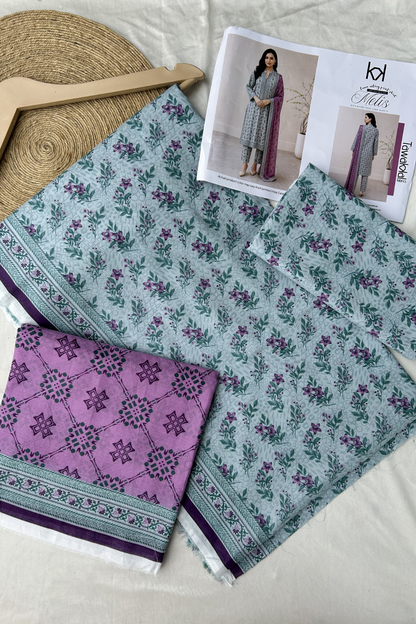 Melis 3pcs Un-Stitched Printed Lawn [D-4576]