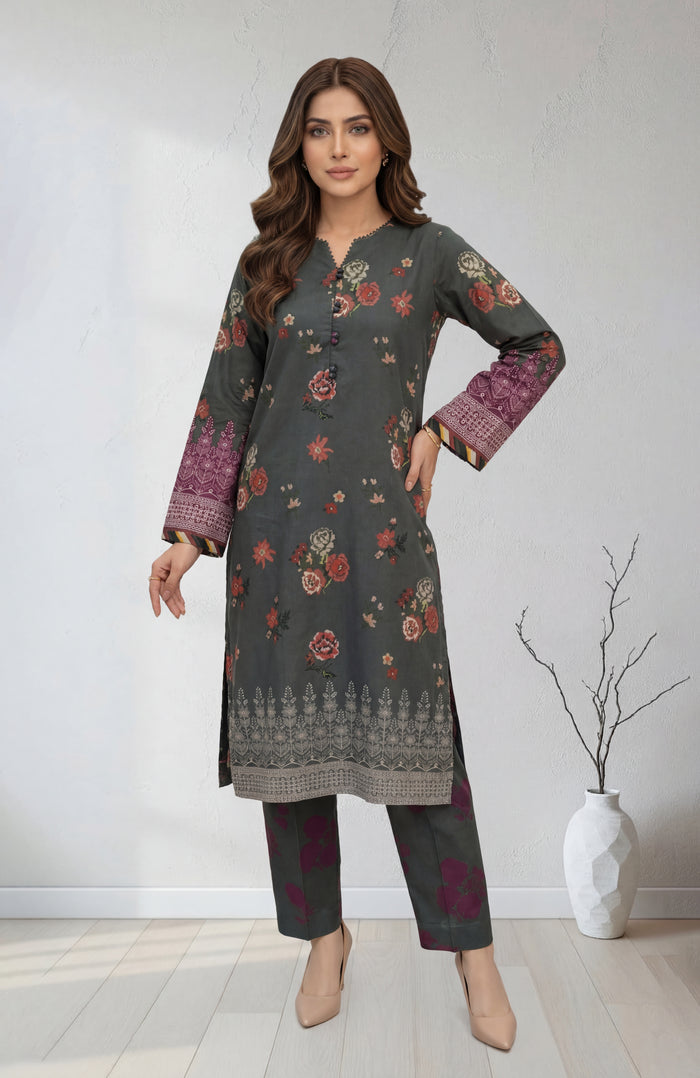 Gulzar 2Pcs Stitched Printed Staple D-5443