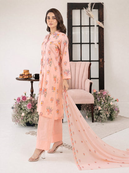 PARISA 3pcs Un-Stitched Emb Cambric [D-4638]