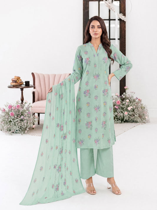 PARISA 3pcs Un-Stitched Emb Cambric [D-4639]