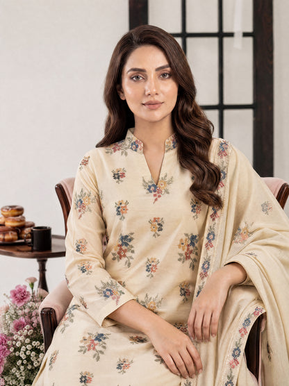 PARISA 3pcs Un-Stitched Emb Cambric [D-4640]