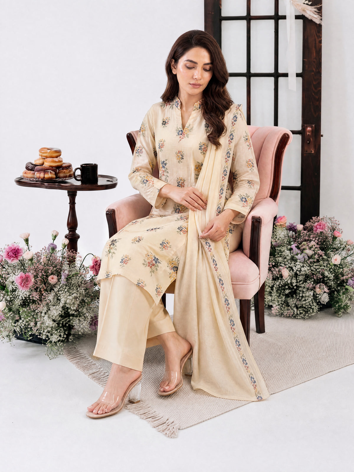 PARISA 3pcs Un-Stitched Emb Cambric [D-4640]