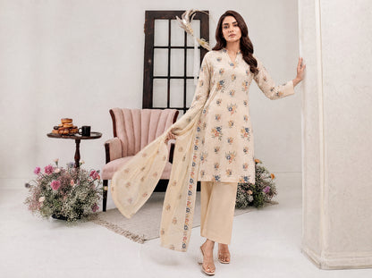 PARISA 3pcs Un-Stitched Emb Cambric [D-4640]