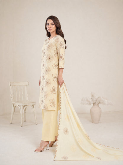 AYRA 3pcs Un-Stitched Emb Cambric [D-4882]