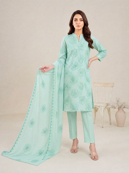 AYRA 3pcs Un-Stitched Emb Cambric [D-4884]