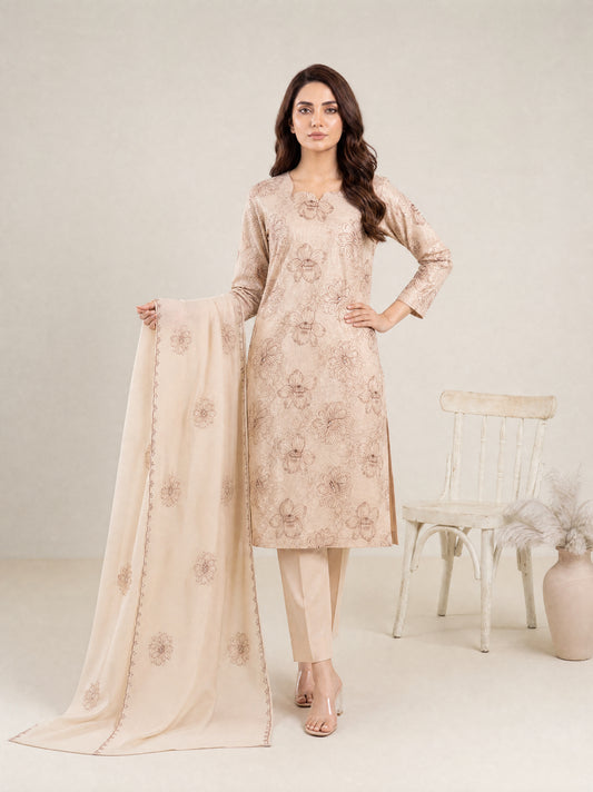 AYRA 3pcs Un-Stitched Emb Cambric [D-4885]
