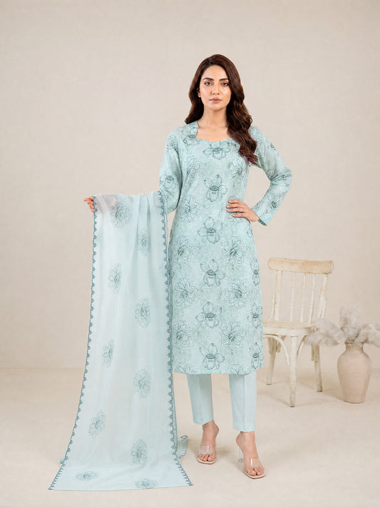 AYRA 3pcs Un-Stitched Emb Cambric [D-4887]