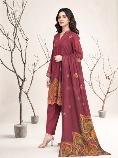 NAAZ 3pcs Un-Stitched Printed Lawn [D-4924]