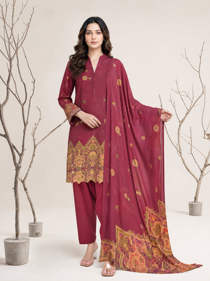 NAAZ 3pcs Un-Stitched Printed Lawn [D-4924]