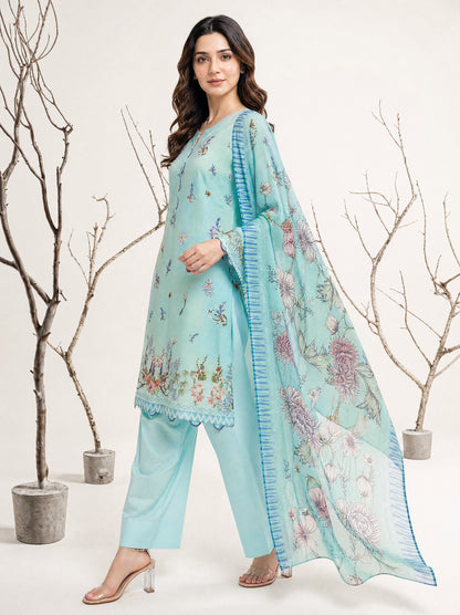 NAAZ 3pcs Un-Stitched Printed Lawn [D-4926]