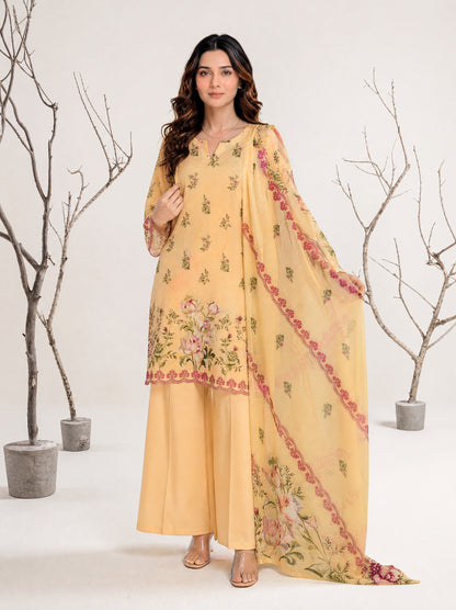 NAAZ 3pcs Un-Stitched Printed Lawn [D-4927]