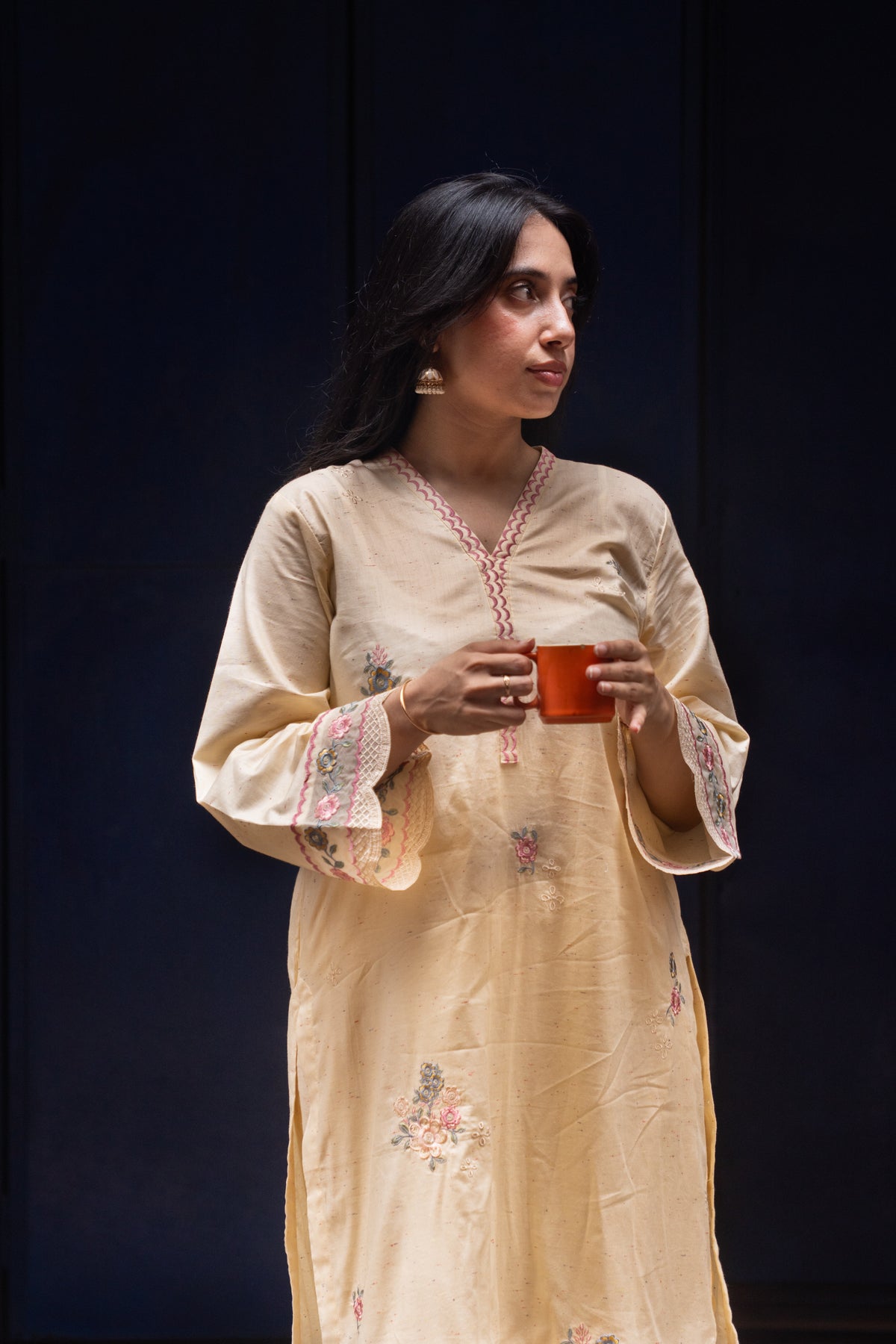 ANDAAZ 2pcs Stitched Emb Cotton [D-4941]