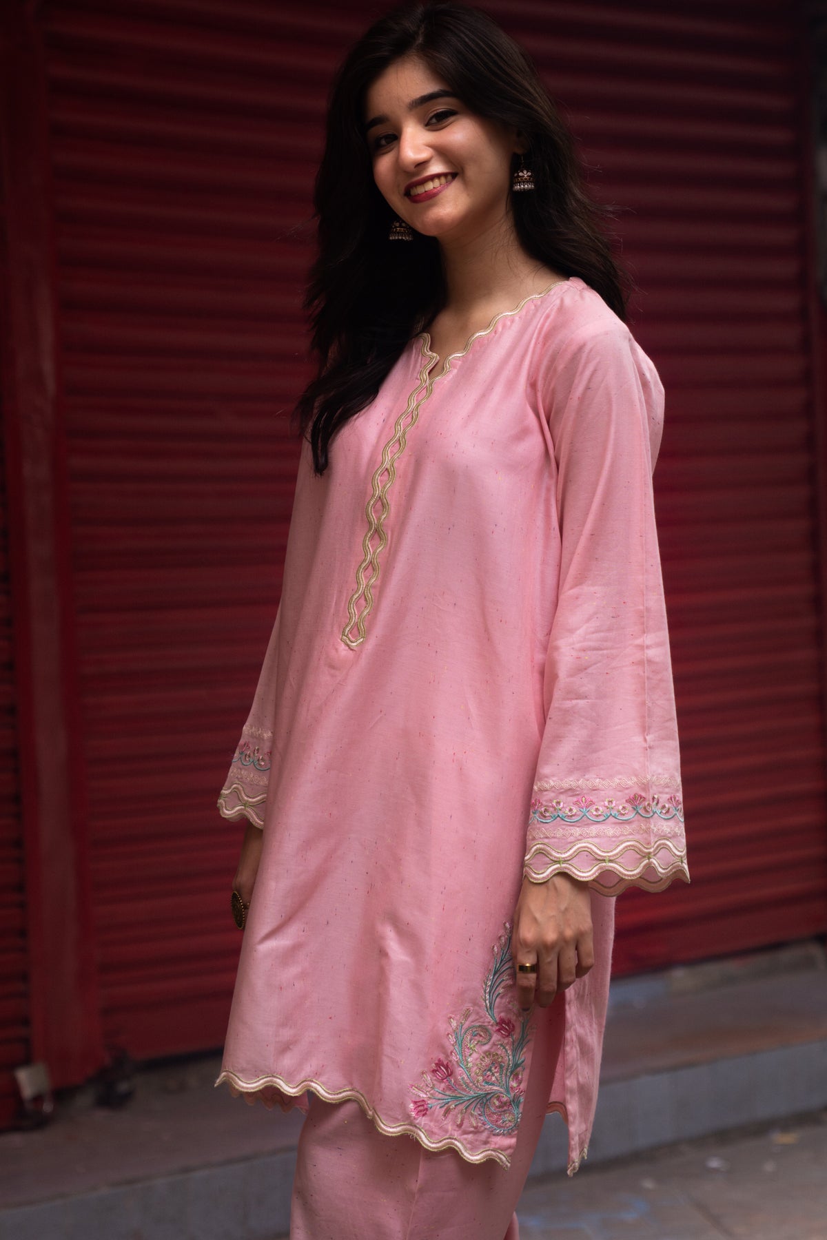 ANDAAZ 2pcs Stitched Emb Cotton [D-4945]