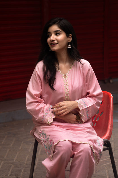 ANDAAZ 2pcs Stitched Emb Cotton [D-4945]