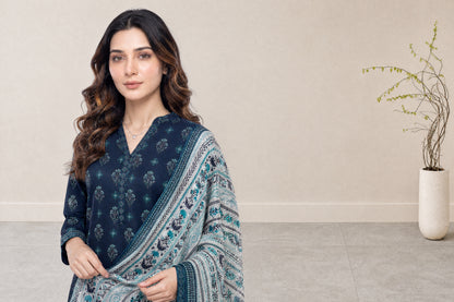 Melian 3Pcs Unstitched Printed Lawn [D-5121]