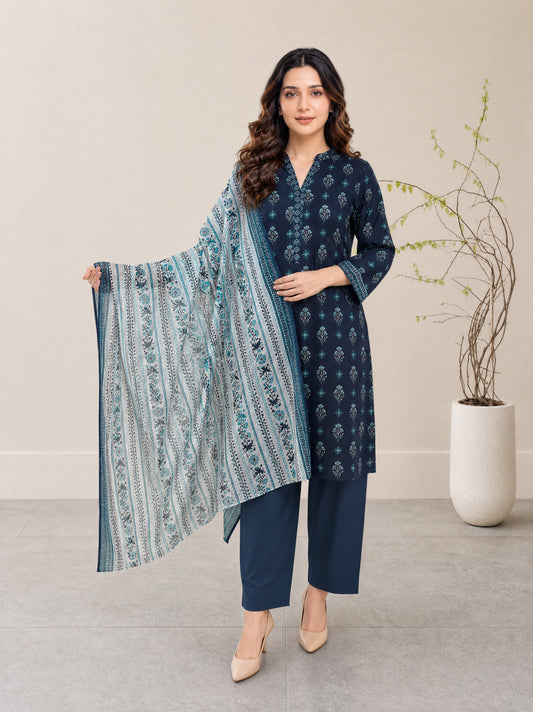 FIZA 3pcs Stitched Printed Lawn [D-1318]