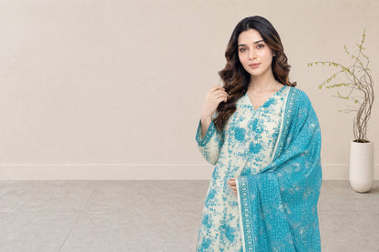 Melian 3Pcs Unstitched Printed Lawn [D-5122]