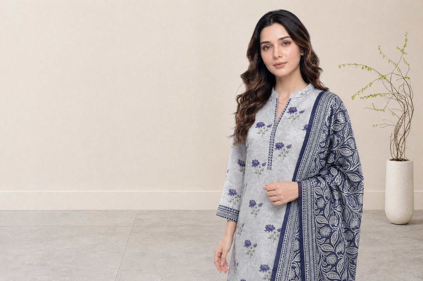 FIZA 3pcs Stitched Printed Lawn [D-1320]