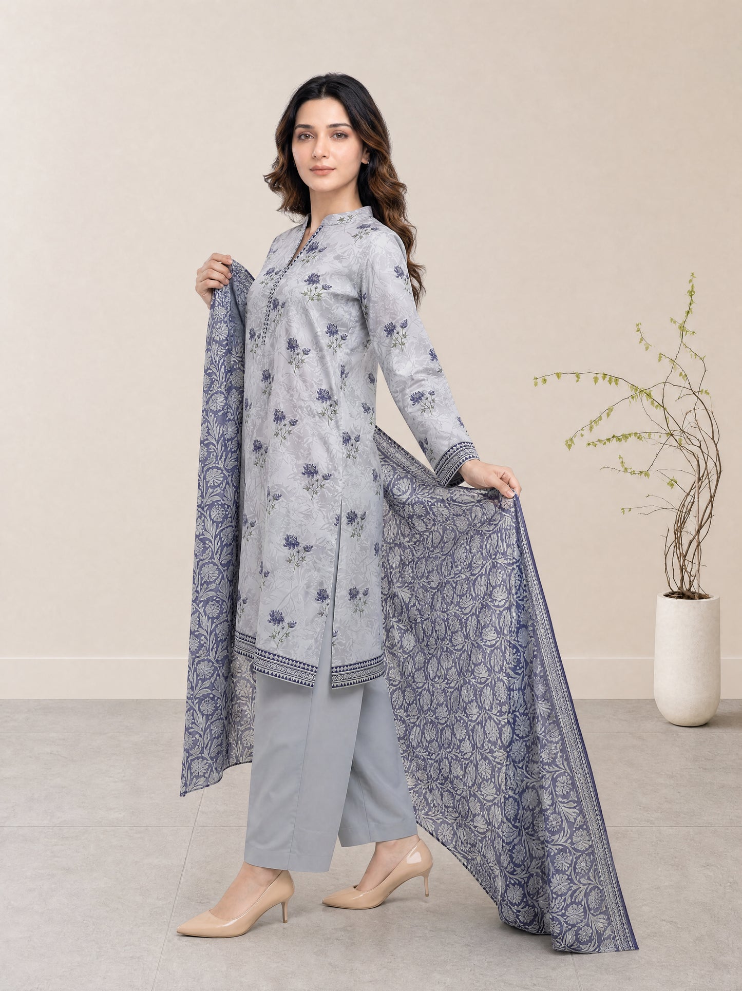FIZA 3pcs Stitched Printed Lawn [D-1320]
