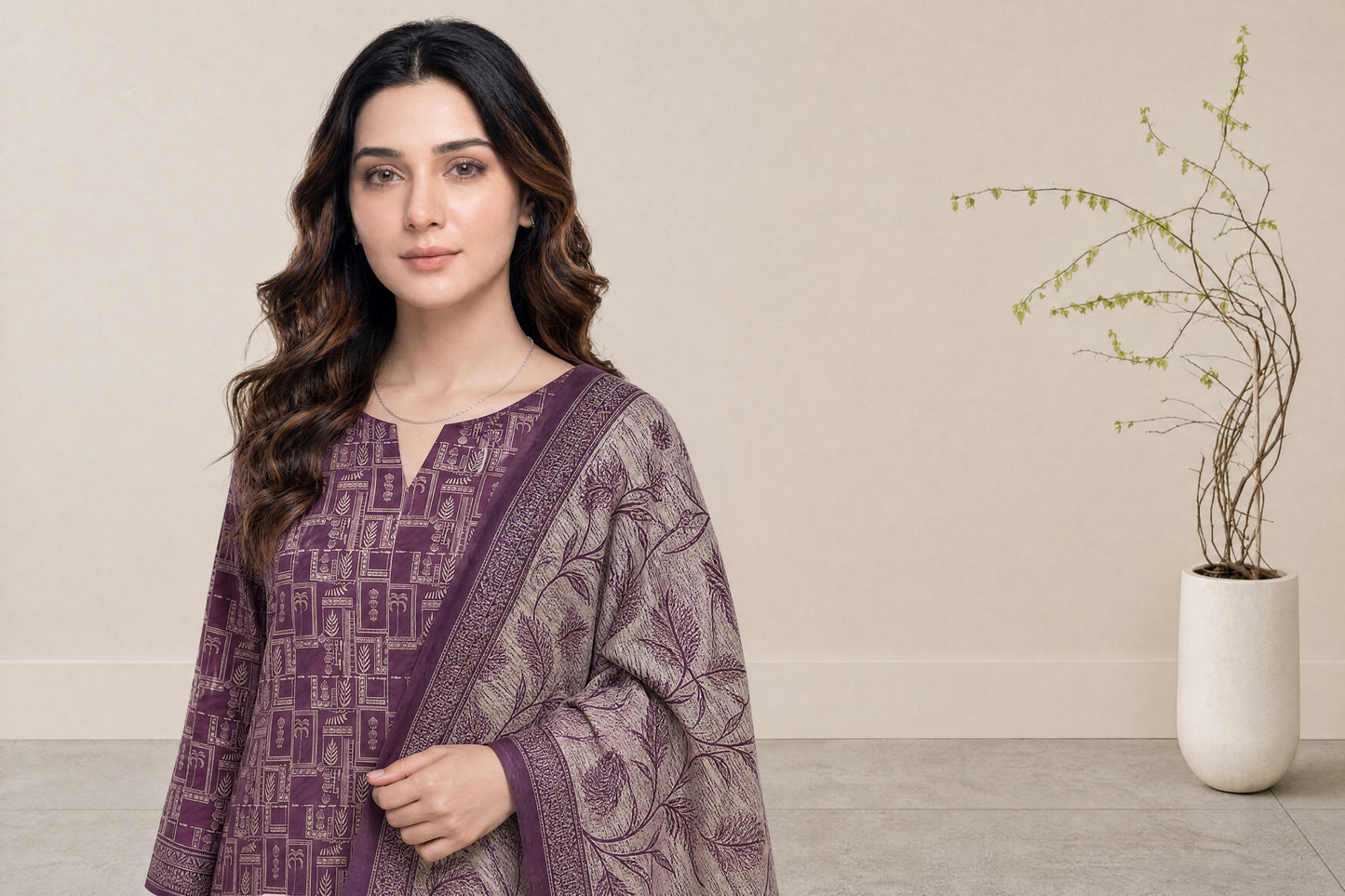 FIZA 3pcs Stitched Printed Lawn [D-1321]