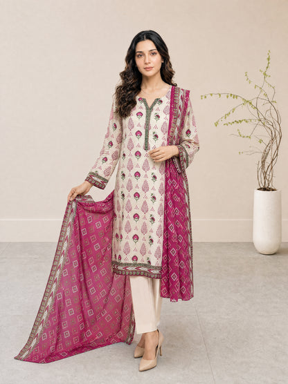 FIZA 3pcs Stitched Printed Lawn [D-1324]