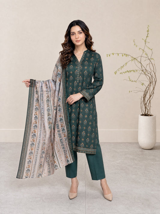 FIZA 3pcs Stitched Printed Lawn [D-1325]