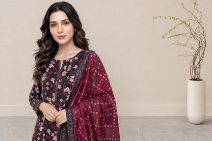 Melian 3Pcs Unstitched Printed Lawn [D-5130]