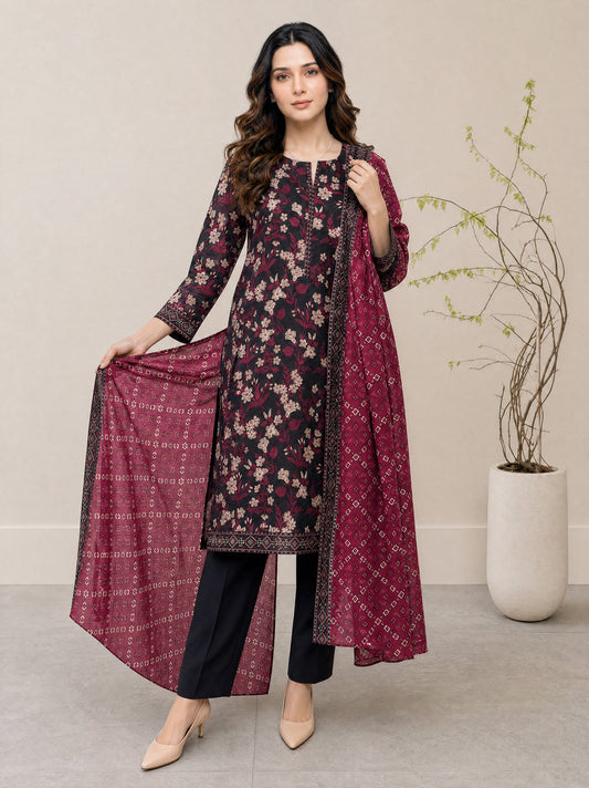 FIZA 3pcs Stitched Printed Lawn [D-1327]